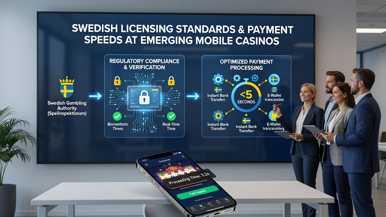 Mobile casino payment flow illustration highlighting licensed processing pathways
